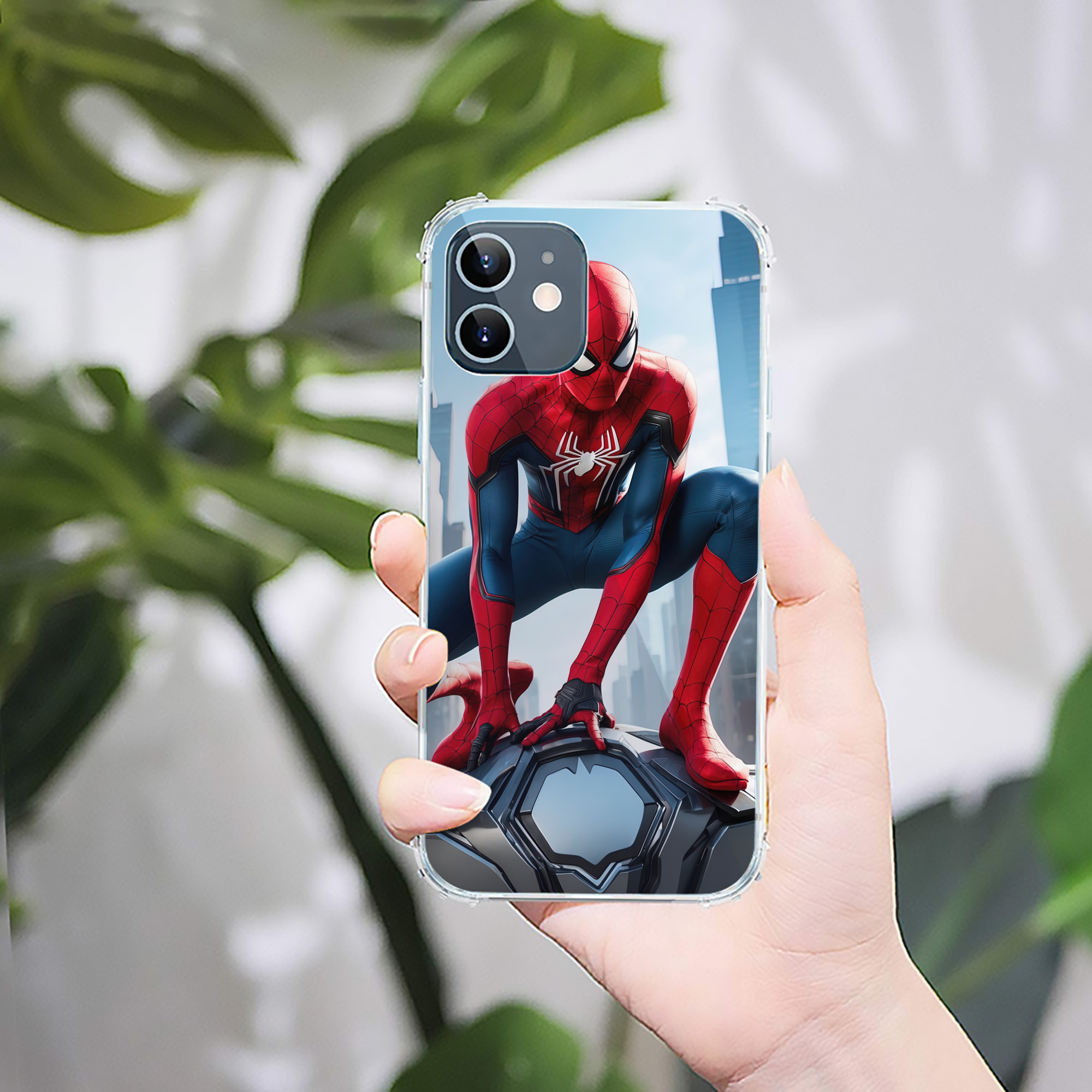 （画像用） Spider Man スパイダーマン 【iPhone 12シリーズ対応】透明スマホケース（クリアソフトケース）